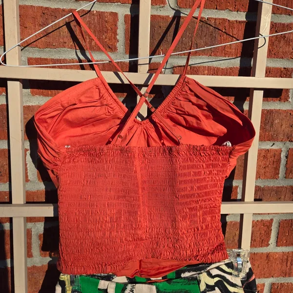 Young Fabulous & Broke Orange Cotton Top S - Image 4