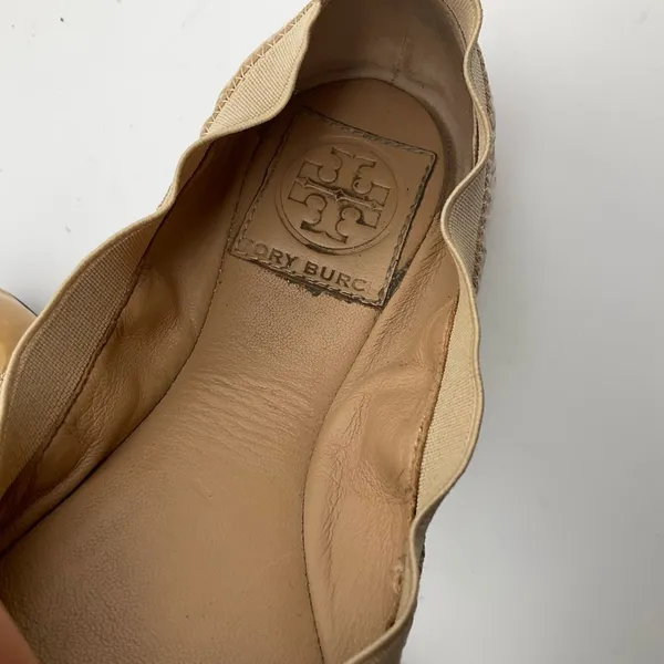Tory Burch Creamy Beige Leather Ballet Flats‎ - Image 6