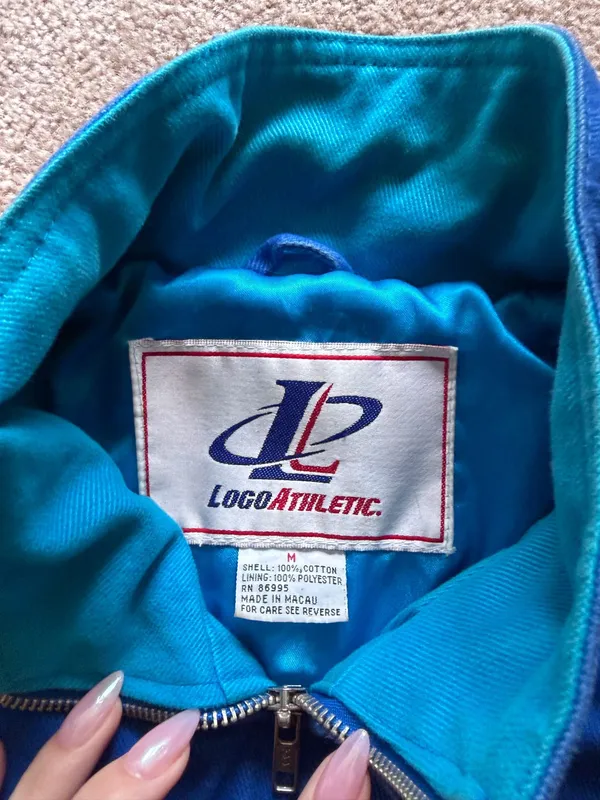 Vintage NASCAR Bomber Jacket Blue Size M - Image 5