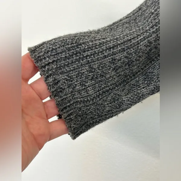 THEORY‎ Size S Sal B Woodstock Turtle Neck Sweater Gray EUC Wool Blend - Image 4