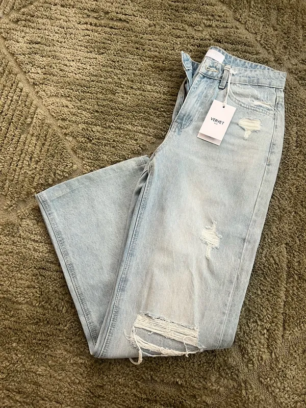 Vervet Vintage 90s Flare Jeans Leslie Blue - Image 2