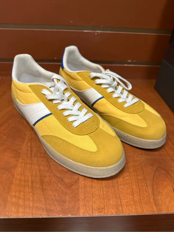 Zara Yellow Blue Retro Low Top Sneakers Women’s Size 37 - Image 2