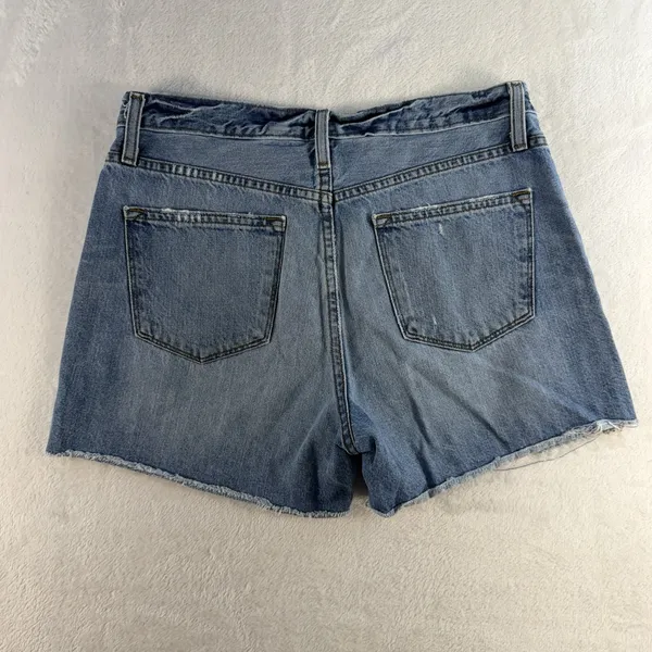 JCrew Sz 29 Jeans Shorts Broken In Boyfriend Cutoffs Blue Denim Distressed C0873 - Image 11