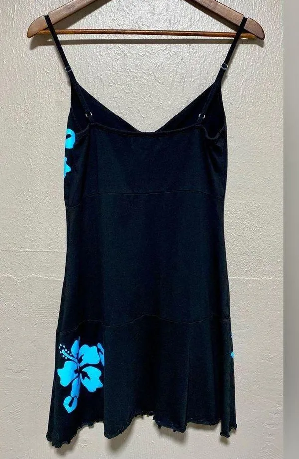 VENUS Black and Blue Floral Dress - Image 2