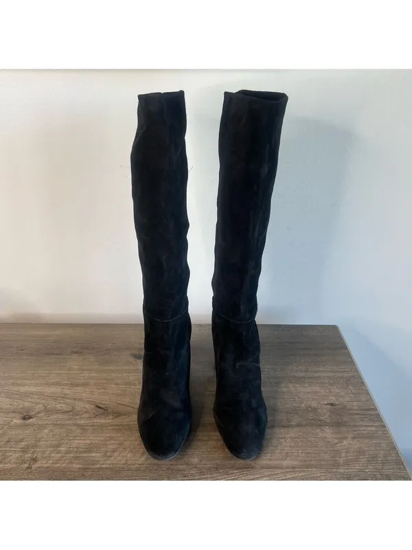 Chinese Laundry Krafty Knee High Women's Black Suede Boot Size 6.5 SKU#11-2348 - Image 2