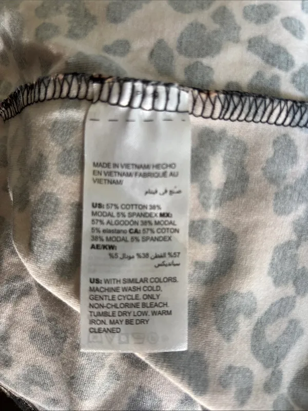 Soma Mob Wife A Line Animal Print Cheetah Dress Sz S Stretch Cotton 3/4 Sleeve - Image 2