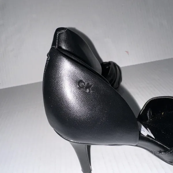 Calvin Klein KCG LINA-R Shoes Womens 5.5 Black D'Orsay Pleated Heels Pointed Toe - Image 4