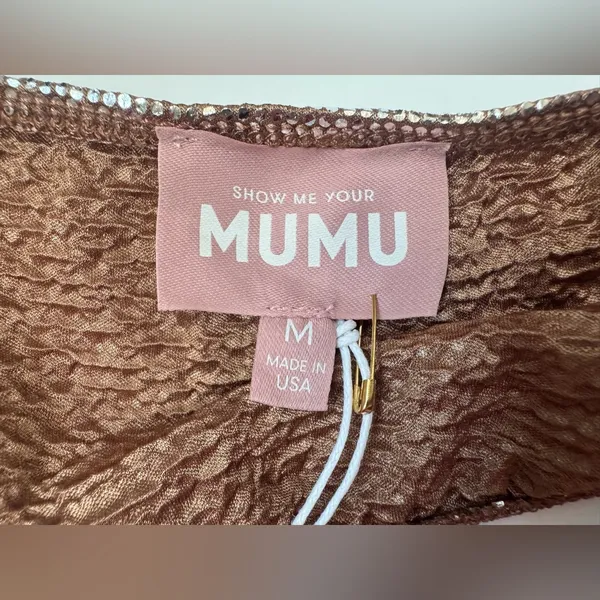 Show Me Your MuMu NWT Women’s Micro Tube Silver Confetti‎ Top Size M - Image 2