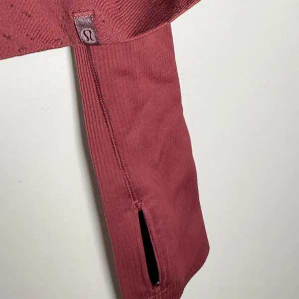 Lululemon EUC Rest Less Cropped 1/2 Zip Dusty Rose - Image 7