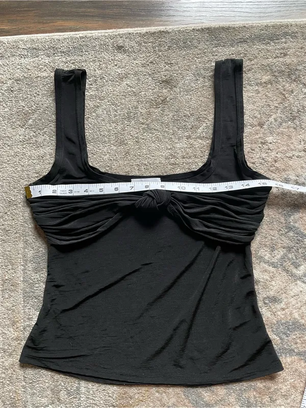 Revolve Lovers + Friends Black Sheer Knit Tank Going Out Top Small - Image 9