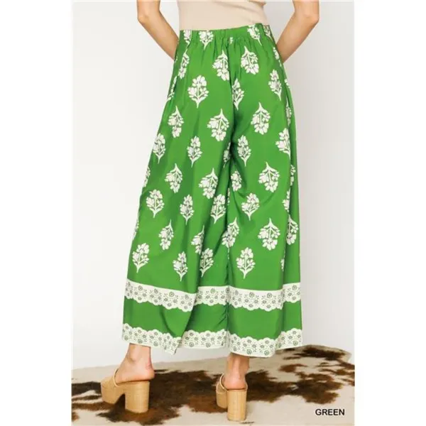 Umgee Floral Pleated Wide-Leg‎ Pants - Image 2