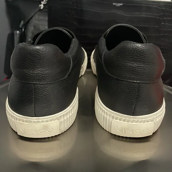 💙💖 Vince black leather Kirkland slip on‎ sneakers - Image 4