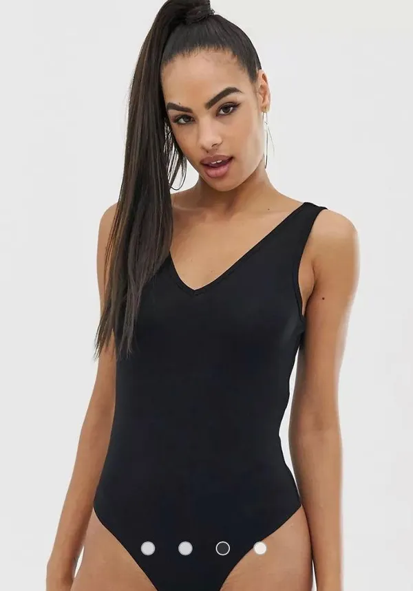 ASOS Black V Neck Body Suit - Image 2