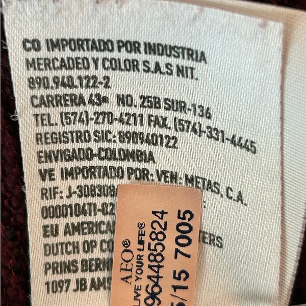 American Eagle Outfitters Deep Red Cardigan size M grandpa core pockets - Image 6