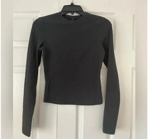 SKIMS Cotton Jersey Long Sleeve T-Shirt M - Image 2