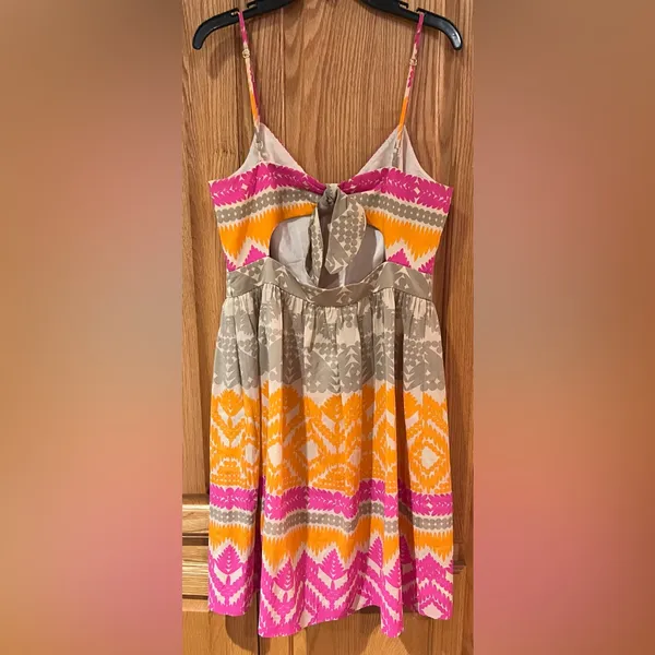 Trina Turk Gypsum Cut-Out Stretch Silk Lined Mini‎ Dress in Cactus Flower Size 6 - Image 11