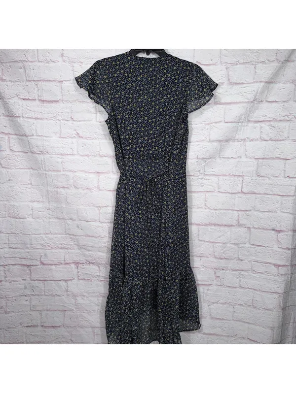 Abercrombie & Fitch Medium Flutter Sleeve Floral Wrap MIDI Dress - Image 8
