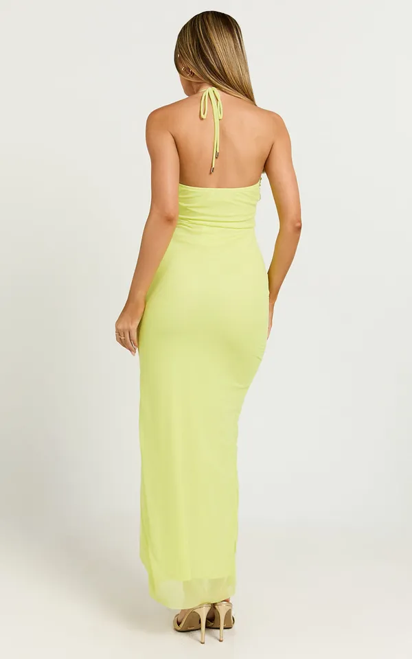 New Showpo Silvana Midi Dress Halter Side Split Dress Size Medium MSRP $109 - Image 6