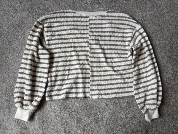 Altar'd State Striped Textured V-Neck Sweater | Size Small - Image 2