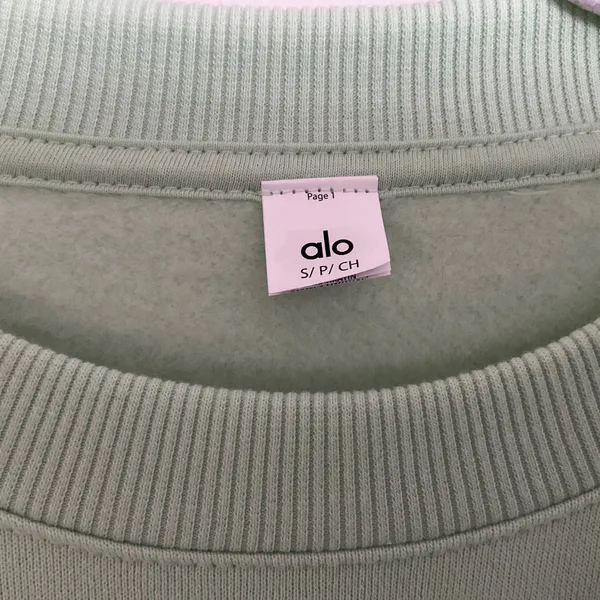 Alo Yoga Accolade Crew Neck Pullover Spearmint S - Image 4