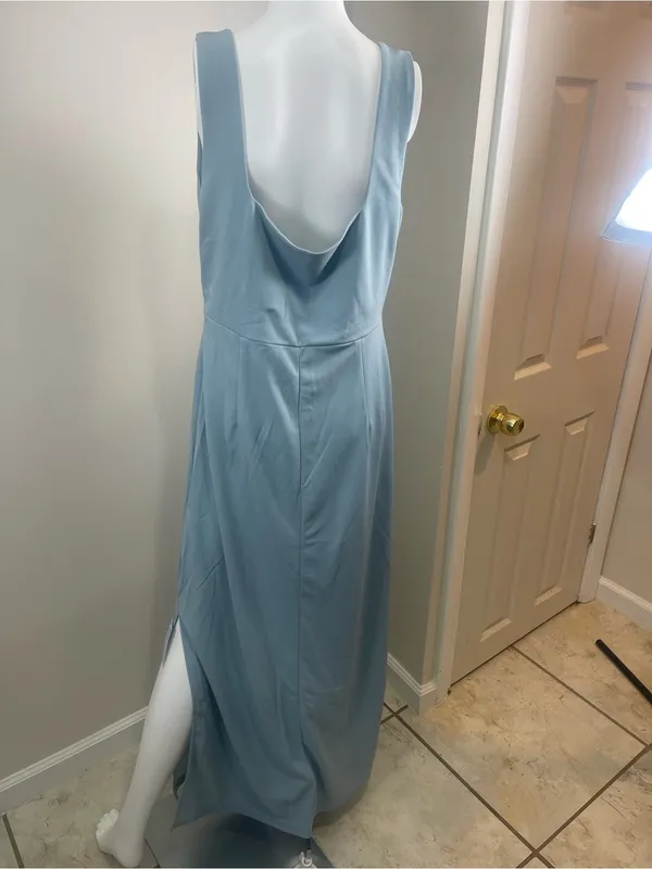 Cupshe Dusty Blue Square Neck Maxi Dress - Image 5