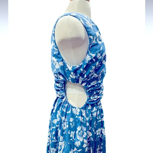 Abercrombie And Fitch One-Shoulder Cutout Maxi Dress Floral Midi Size L NWOT - Image 6