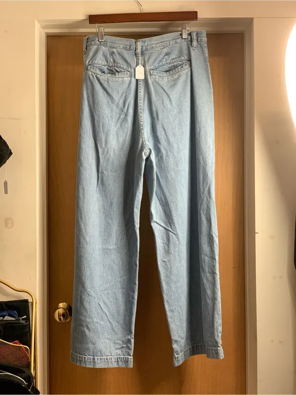 Madewell The Harlow Wide Leg Light Blue Jeans - Women's Size-31 90’s Minimalist - Image 5