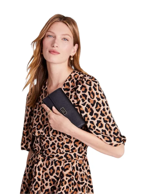 Kate Spade Black Leather Flap Crossbody Bag Katy Wallet $248 Retail NWT - Image 7