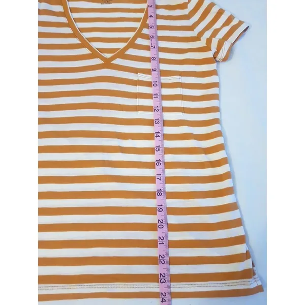 Madewell Womens Blouse Sz XS Striped Short Sleeve Preppy Parisian Minimalist - Image 10