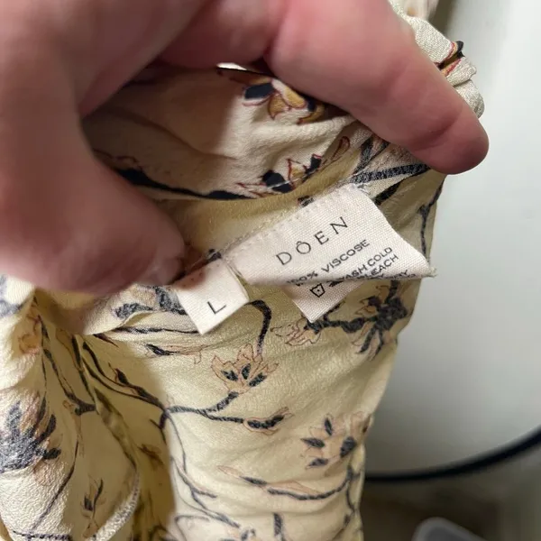 Doen Brindille cream scroll print maxi dress sz L - Image 3