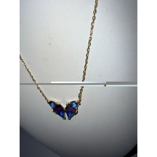 Kendra Scott Blair Butterfly Pendant‎ Necklace & Earrings Set Gold Tone - Image 3