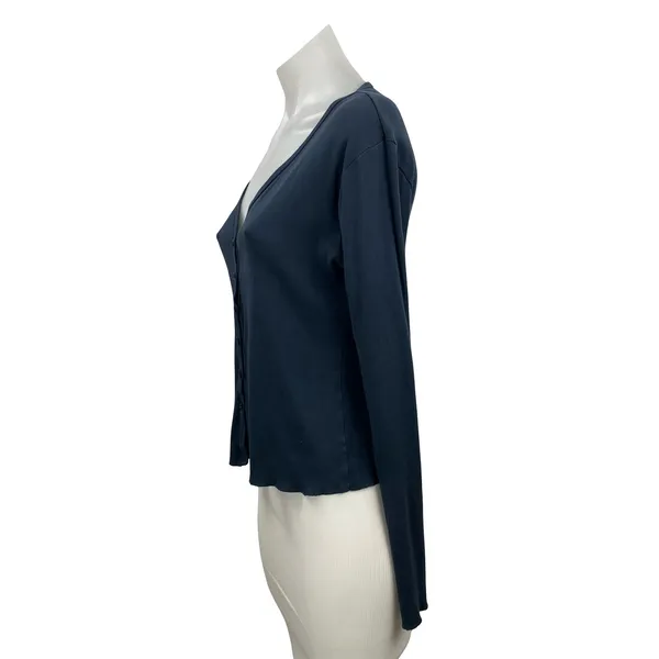 Brandy Melville Paige Blue V Neck Long Sleeve Button Down Cardigan Sweater Top S - Image 2