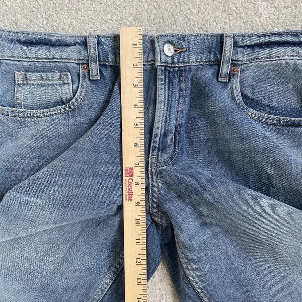 Old Navy Low Rise Baggy Wide Leg Denim Jeans Pants Cotton Blend Blue Size 12 - Image 12