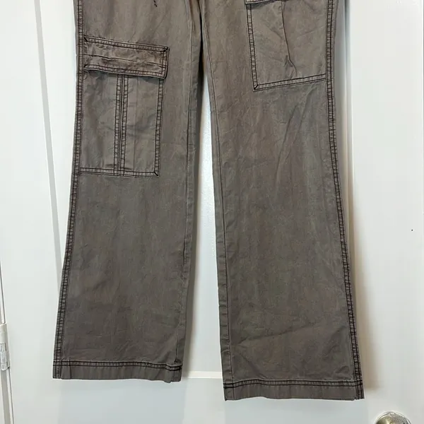 Free People dark green low rise Utility Pants Wild Truffle size 4. NWOT! - Image 7