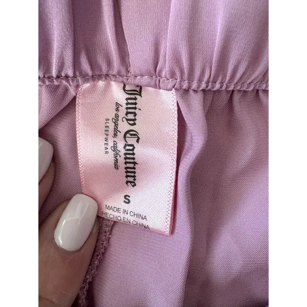 Juicy Couture Sleepwear Pajama Set Women's‎ Size S Button Front Top - Image 7