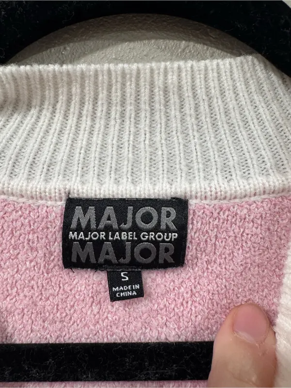 Women's Pink Heart Crewneck Sweater - Image 3