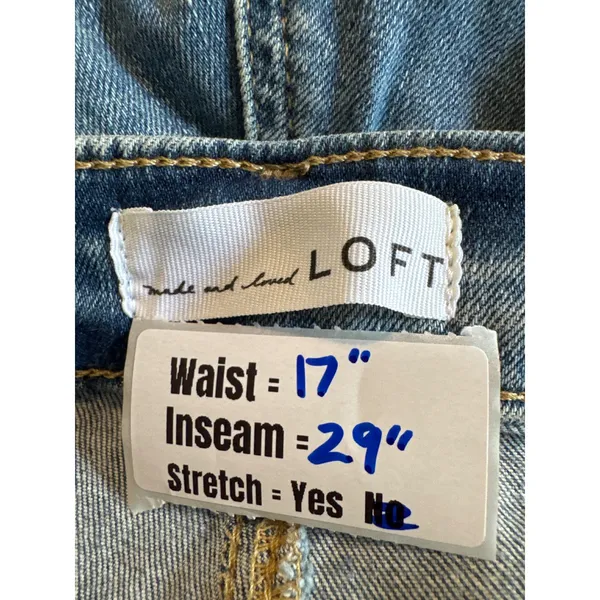 Loft Curvy Skinny‎ Crop Jeans Medium Wash Blue Denim Size 31/12 494746M - Image 3