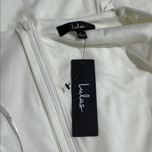Lulus Love That Lasts Forever Ivory Balloon Sleeve Bodycon Mini Dress NWT - Image 7
