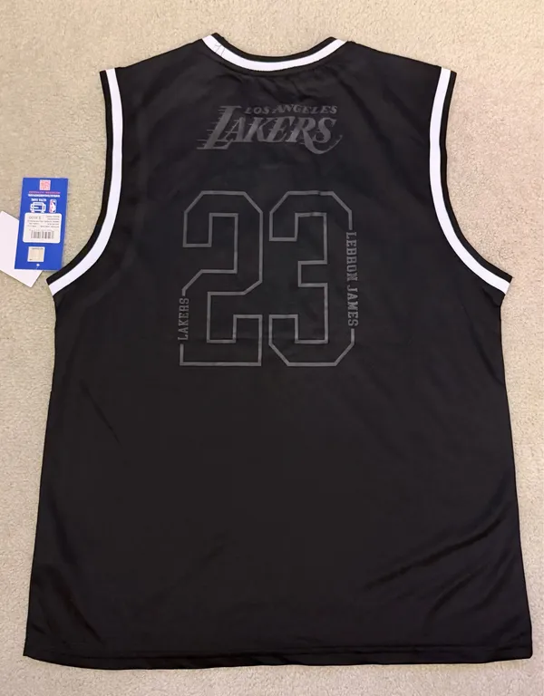 NBA LeBron James Los Angeles Lakers black jersey top - Image 3