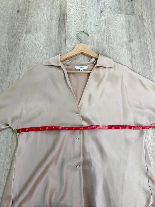Vince Silk Bias Long Sleeve Blouse - Image 6