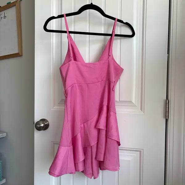 Hello Molly Vibrant Pink Mini Dress - Image 3