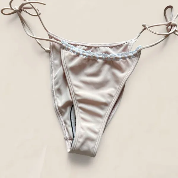 PacSun Beverly & Beck blush pink underwire crochet bikini set size small NWT - Image 4
