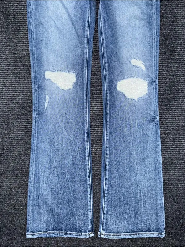 Buckle Black Fit No 53 Bootcut Stretch Jeans Distressed Sz 29 x 34 LONG BBW5514L - Image 4