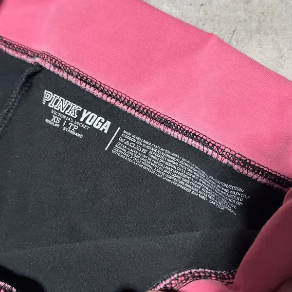 Pink Coconut Boutique Victoria's Secret PINK Women's Y2K Fold Over Yoga Pants Pink Sparkle Size XS - Image 7