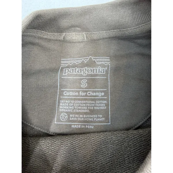 Patagonia Women Regenerative Organic Cotton Crew Top Marlow Brown Small NWT - Image 7