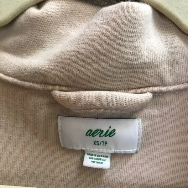 Aerie Luxe Trucker Shacket Shirt Jacket Color Soft Oat Beige Cream Cotton XS - Image 7