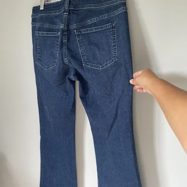 GAP '70s Flare Low Rise Denim Jeans Pants Blue Cotton Women's Size 10 Petite - Image 6