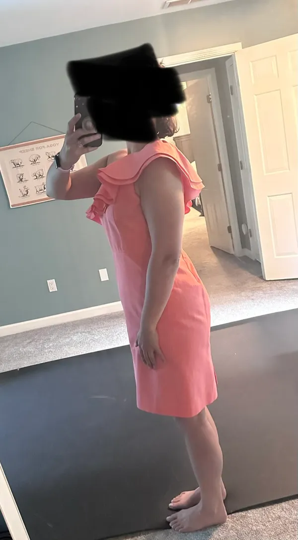 Pink one shoulder dress Size 8 - Image 2