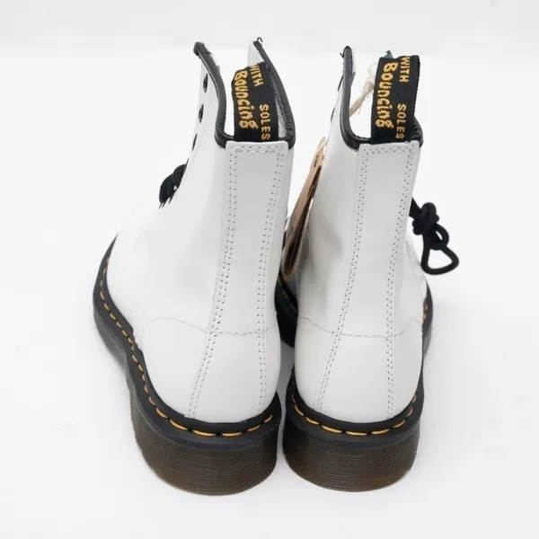 Dr Martens White Leather Combat‎ Boots Size 6 - Image 8