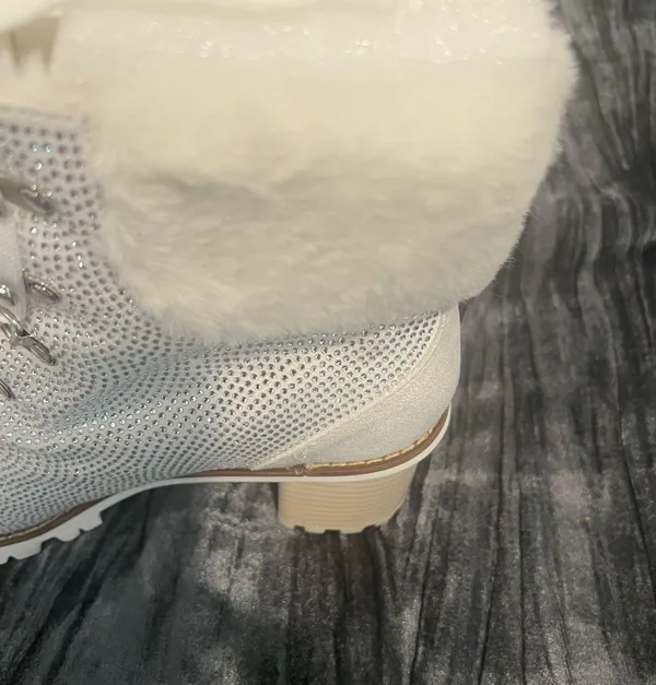 Elegant White Fur-Lined Women's Boots by Lauren Lorraine - Image 2